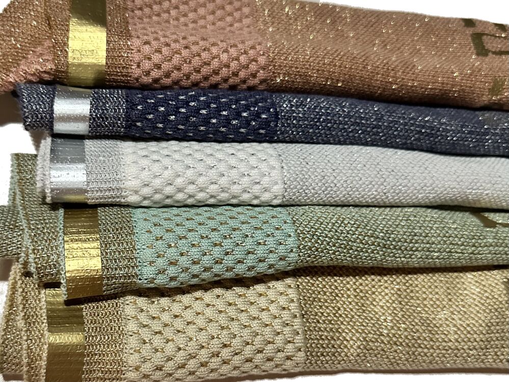 White Beehive challah cover with vinyl trim - Image 4