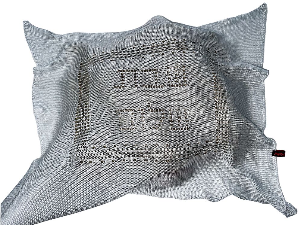 Centered Laced Shabbat Shalom In White - Image 2
